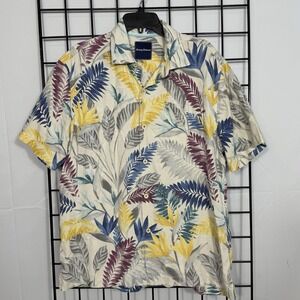 Tommy‎ Bahama Island Zone Hawaiian S/S Camp Shirt Mens L Floral Tropical Casual